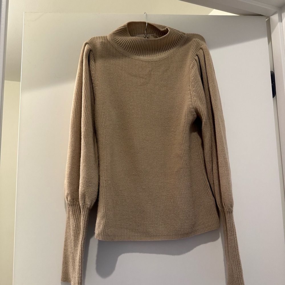 Lush Tan Cowl Neck Sweater